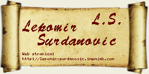 Lepomir Surdanović vizit kartica